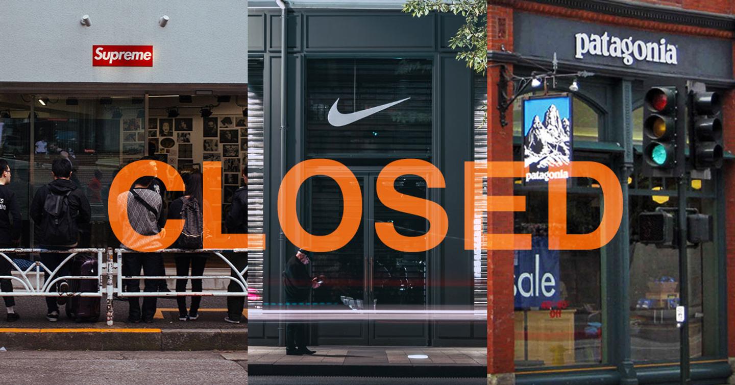 Nike, adidas, Supreme и Patagonia закрыли магазины из-за коронавируса