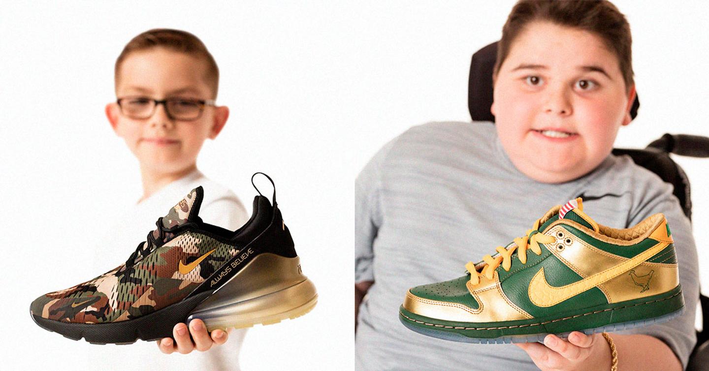 Пациенты детской больницы создали лимитированную коллекцию кроссовок Nike