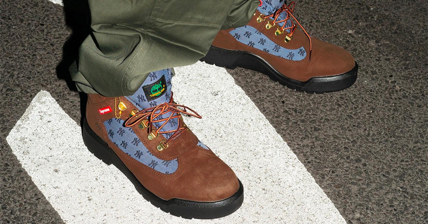 Supreme-x-Timberland-dtf-magazine Первый взгляд: Тройная коллаборация Supreme, Timberland и «Нью-Йорк Янкис»
