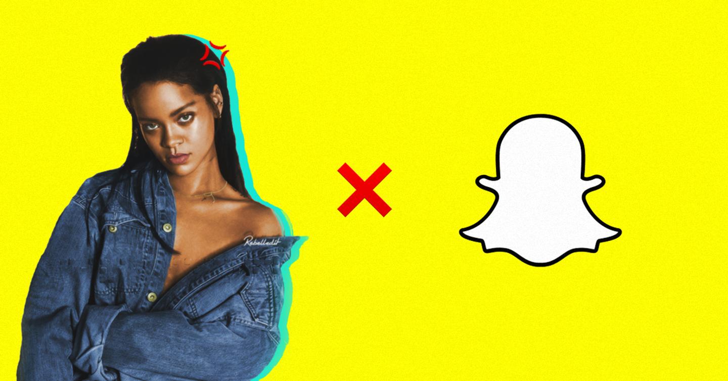 Рианна обвинила Snapchat в насмешке над жертвами домашнего насилия
