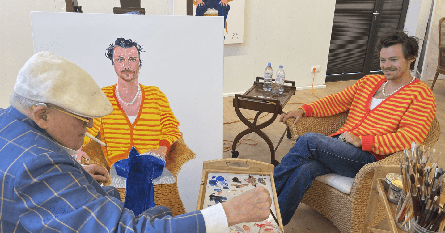 hockney styles dtf magazine Девід Гокні намалював портрет Гаррі Стайлза