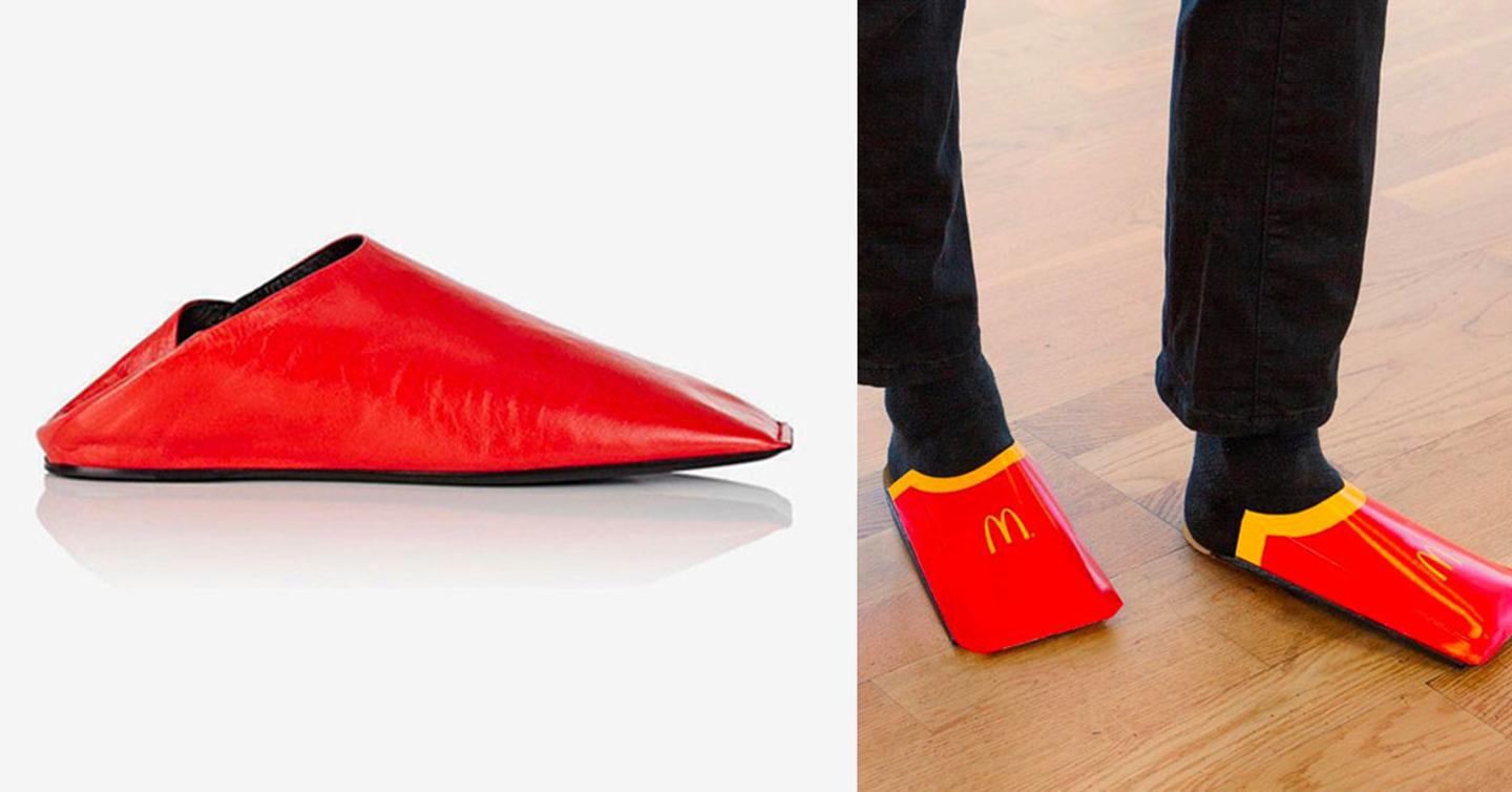 Тапки-фри: McDonald's высмеял обувь Balenciaga