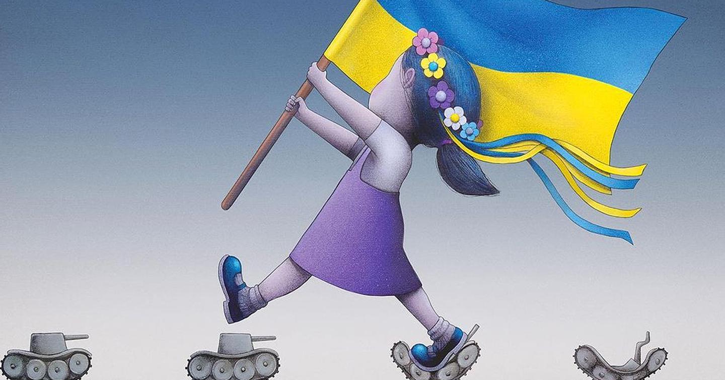 Паризький стритарт-художник Seth Globepainter продає принти на підтримку України