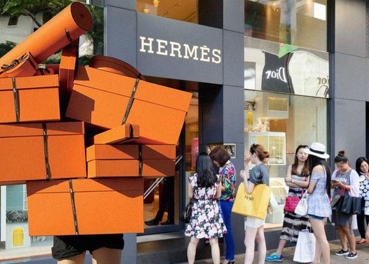 hermes2-dtf-magazine Магазин Hermès в Китае открыли после карантина. Он установил рекорд по продажам
