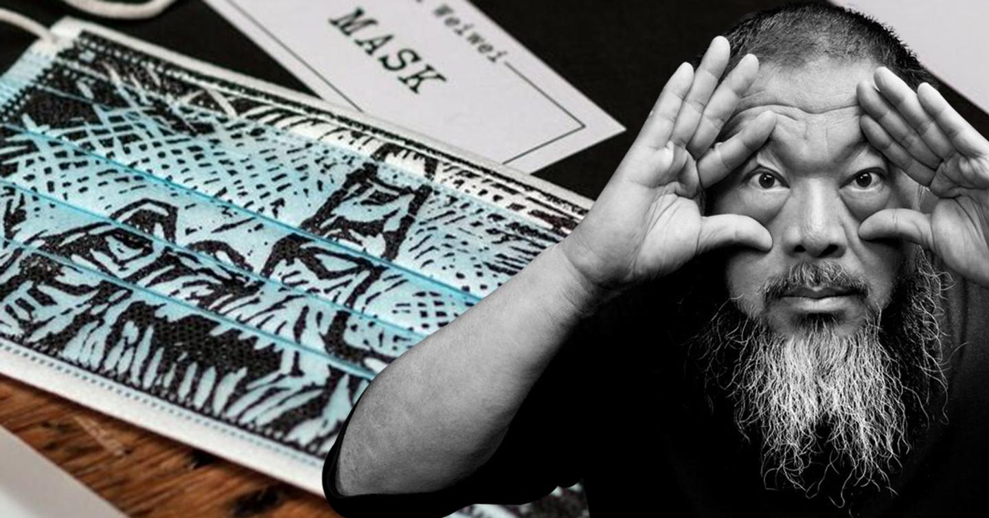 Ai-Weiwei-mask-dtf-magazine Художник Ай Вэйвэй выпустил медицинские маски со своими рисунками