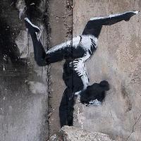 Banksy in Ukraine. Here is his new work in Borodyanka