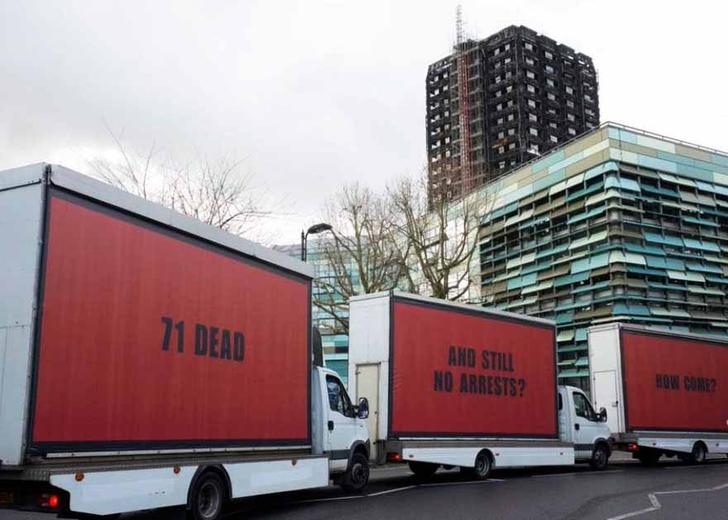 header_grenfell_header Как в кино: В Лондоне появились три билборда возле сгоревшего Grenfell Tower