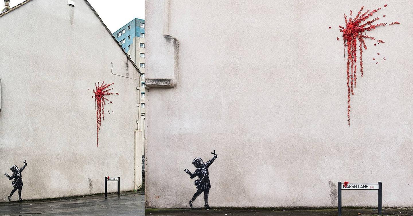 banksy-dtf-magazine Бэнкси поздравляет с Днем святого Валентина новым граффити