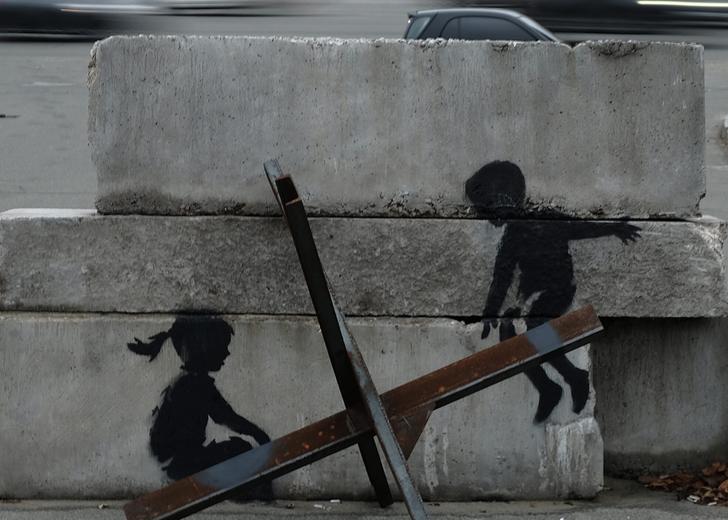 Banksy made a video about his trip to Ukraine. Let's watch it