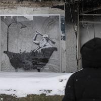 Робота Banksy у Горенці, Київської області