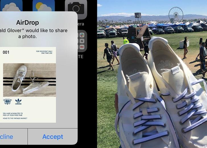 Дроп через AirDrop: Как Дональд Гловер раздавал кроссовки на Coachella