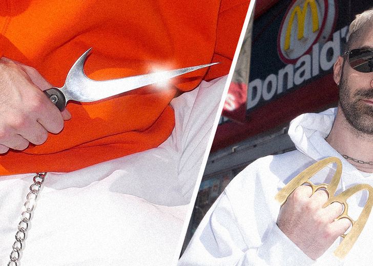 weapons_tom_galle_header Оружие из логотипов: нож Nike, кастет McDonald’s, лом Facebook и сюрикен Mercedes