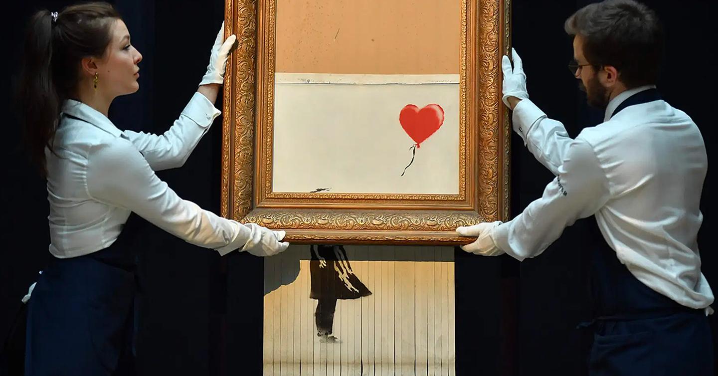 banksy-girl-with-balloon-dtf-magazine Изрезанную шредером картину Бэнкси продали за рекордную сумму