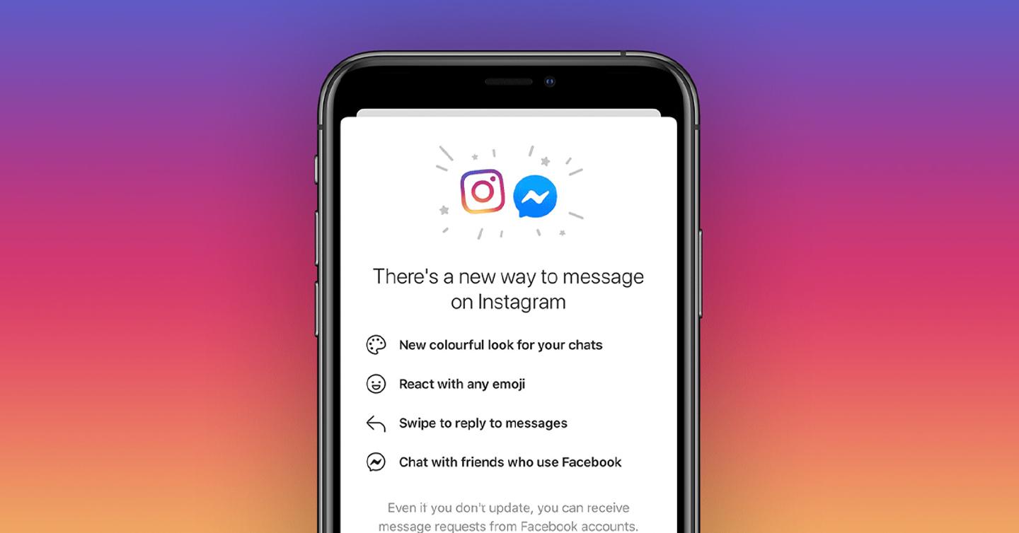 Фейсбук начал объединять чаты Инстаграм и Messenger