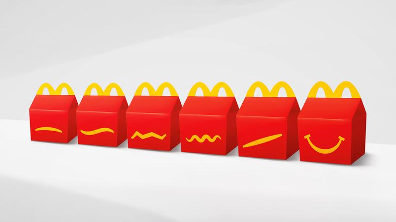 Наліпки на Happy Meal, Що замінюють стандартну посмішку