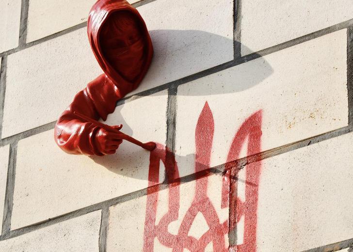 Робота французького художника Джеймса Коломіни у Києві