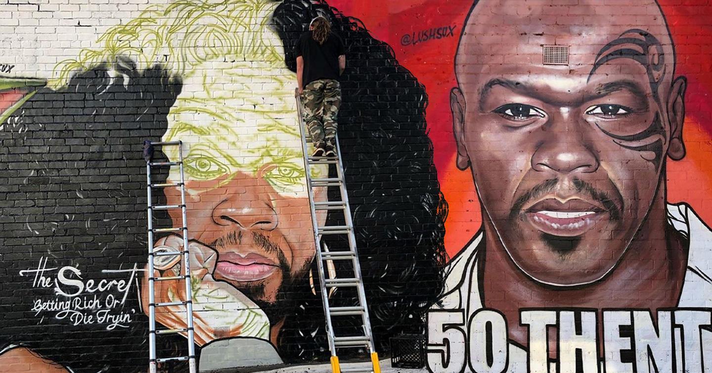 Уличного художника избили из-за постов 50 Cent. Рэпер говорит, что он ни при чем